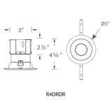 R4DRDR-F930-WT Pop-In 4″ Round Remodel Downlight