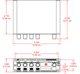 RU-MX4L 4 Channel Microphone/Line Mixer with Phantom Power
