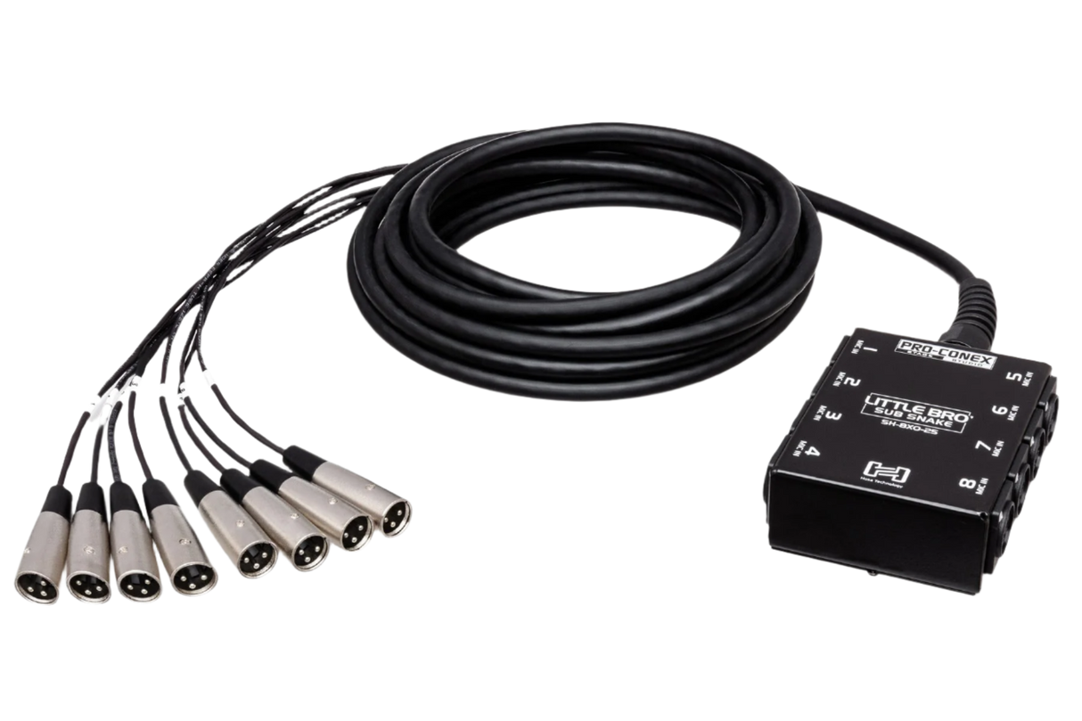 SH-8X0-50 Pro-Conex Little Bro' Sub Snake 8 X Xlr Sends And No Returns 50'