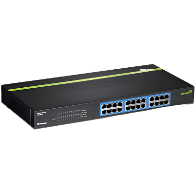 TEGS24g 24 port Gigabit GREENnet Switch (Rack Mount)