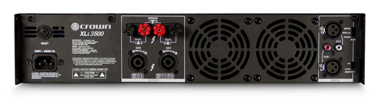 XLi3500 2-Channel Amplifier 1350W @ 4Ω Power