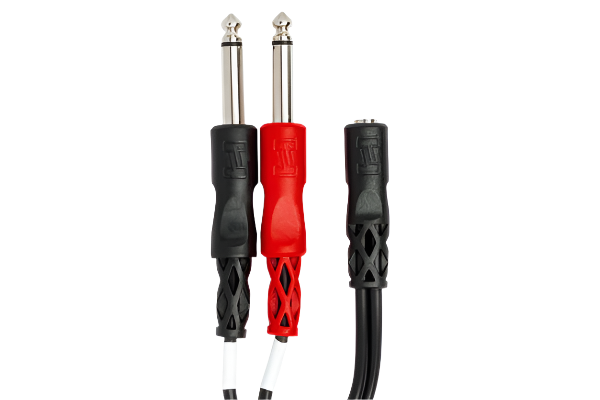 YMP434 Stereo Breakout 3.5 mm TRSF to Dual 1/4" TS 6"