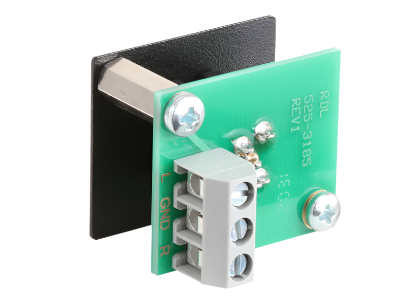 AMS-1/8F 1/8" Stereo Mini-Jack Terminal Block Connections