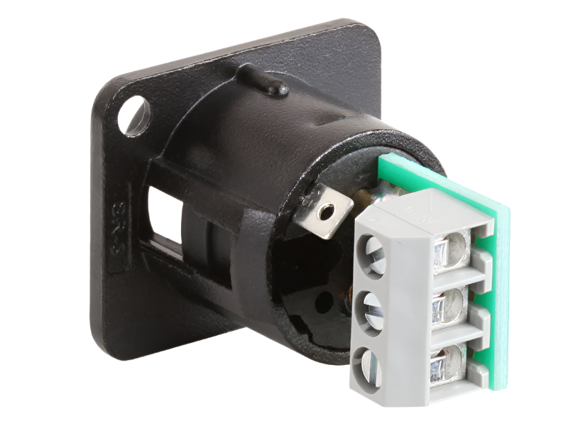 AMS-XLM XLR 3-Pin Male Jack Terminal Block Connections