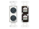 D-XLR2F Dual XLR 3-pin Female Jacks on Decora® Wall Plate