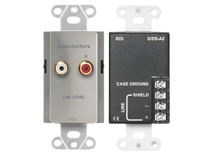 DS-A2 Line Output Assembly RCA Jacks, Terminal Block Stainless