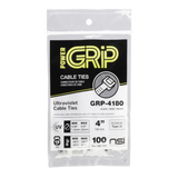 GRP-4180 Ultraviolet Cable Tie Black 4" 18lb 100PK