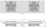 FW23 Fan Panel 3U (2) 4" Whisper Fans 50cfm Each Fan Guards