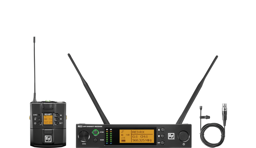 RE3BPOL5L Wireless UHF Omni Lavalier Set with OL3 Mic 488-524 MHz