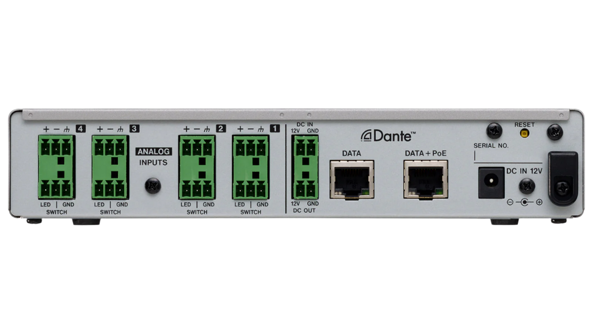 MM4D/IN-E 4 Mic/Line Input Dante Converter W/DSP Mixer