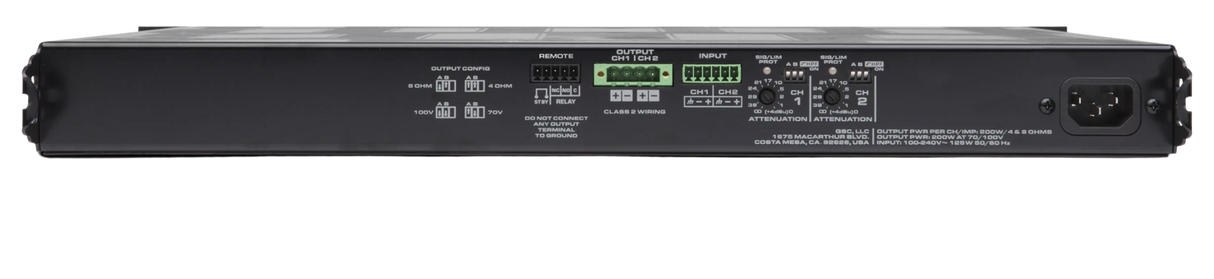 MPA20V 2 Channel 400W FlexAmp Power Amplifier