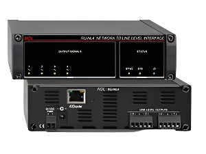RU-NL4 Network to Line Level Interface Dante Input 4 Balanced Line Outputs