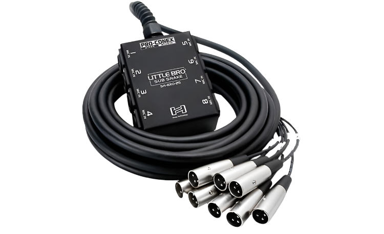 SH-8X0-25 Pro-Conex Little Bro' Sub Snake 8 X Xlr Sends And No Returns 25'