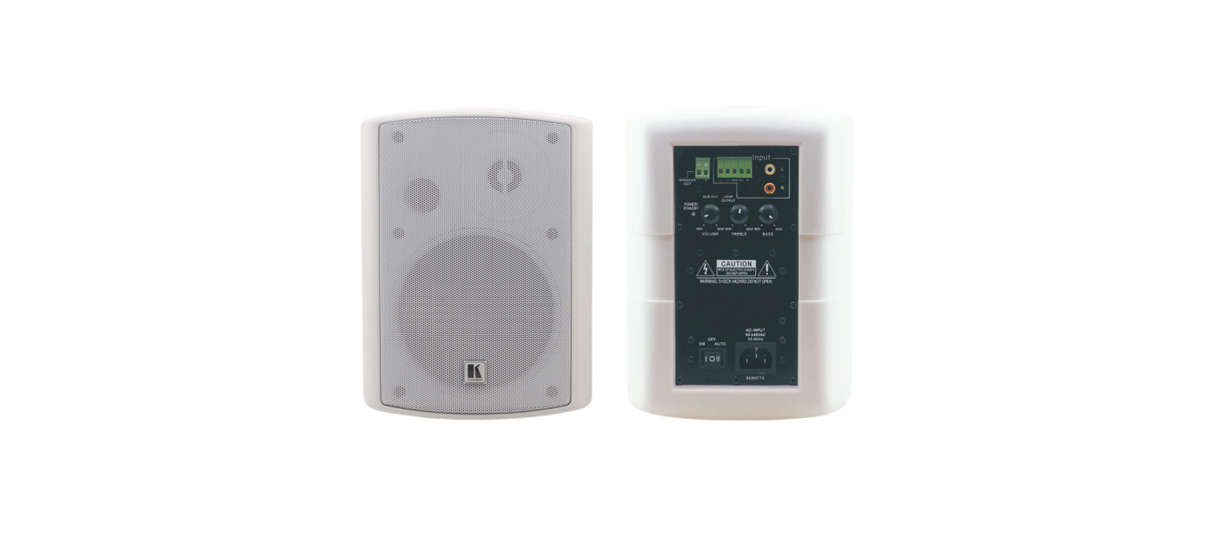 TAVOR5O 5.25" On-Wall 2-Way Powered Speakers White