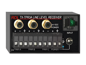 TX-TPR3A Active Three-Pair Receiver Twisted Pair Format-A Balanced Line Outputs